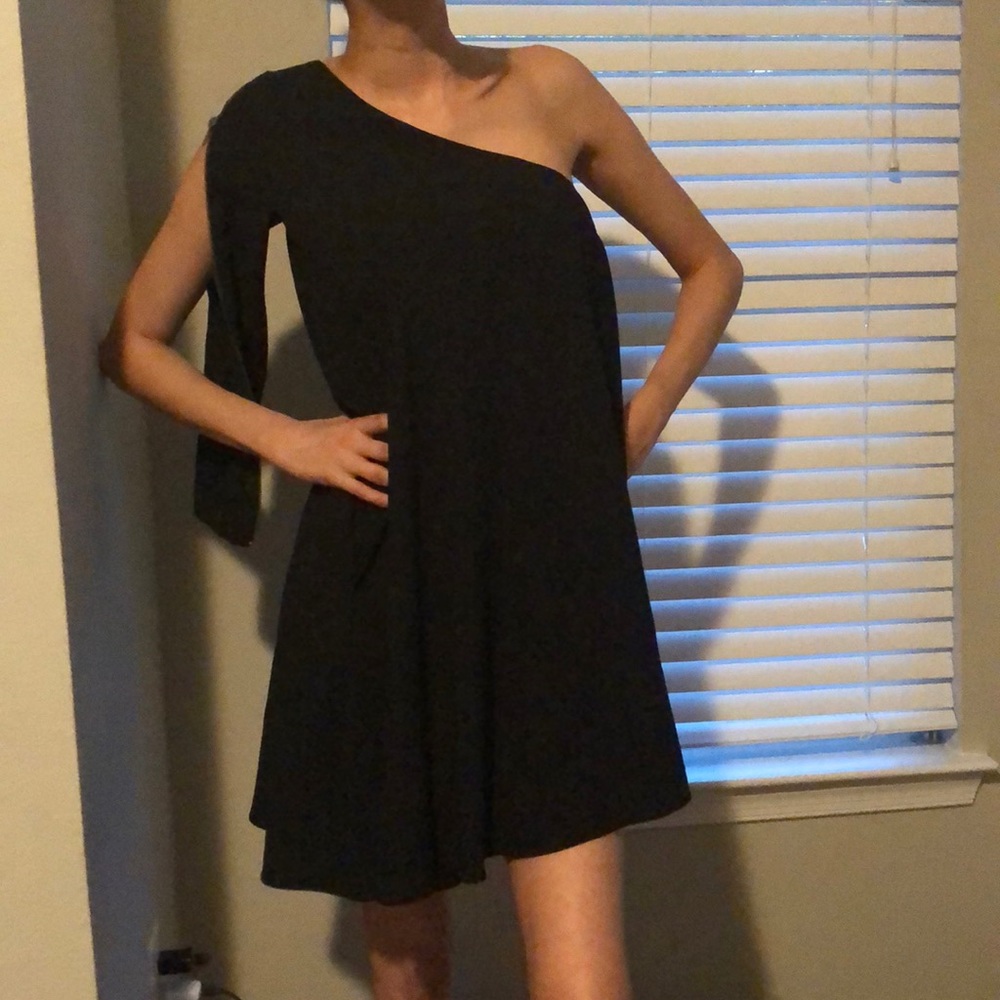 ALC black 1 shoulder dress
